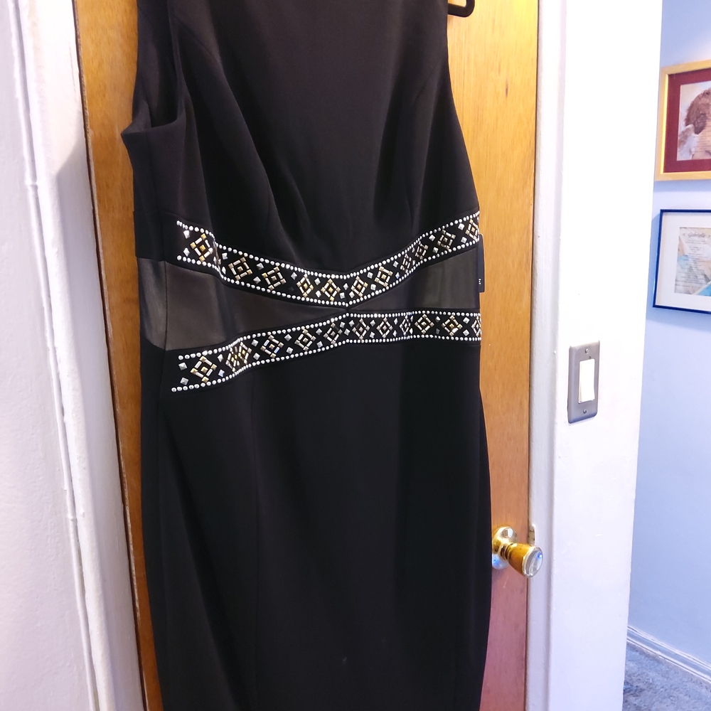 Chic Black One Shoulder Dress with Embellishments